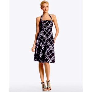WHBM Halter (or Strapless) Plaid/Gingham Sundress